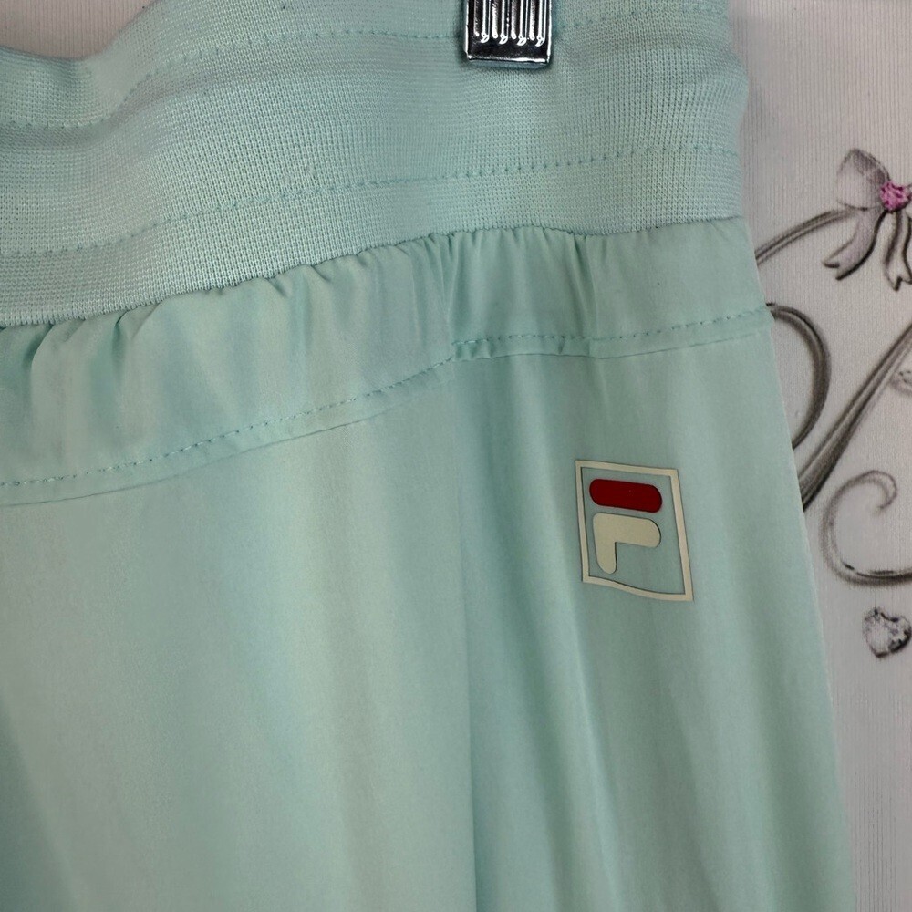 Fila pants joggers cuff hem bottom Light blue mint Green Women's Joggers comfy - Picture 11 of 13